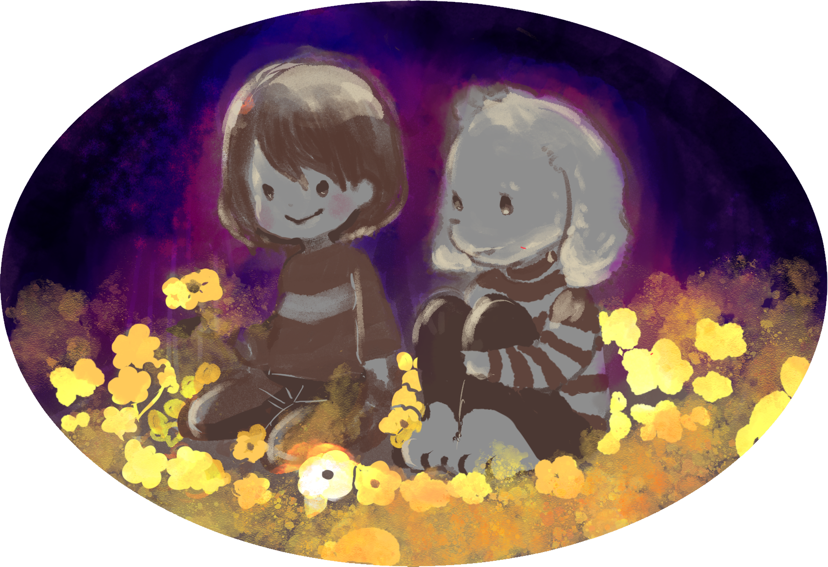 flowey (undertale and 1 more) drawn by devicho